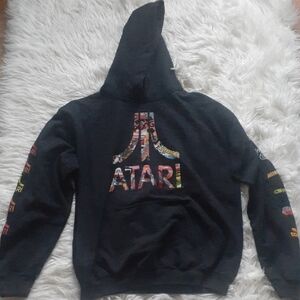 Atari Black Logo Hoodie Size Medium